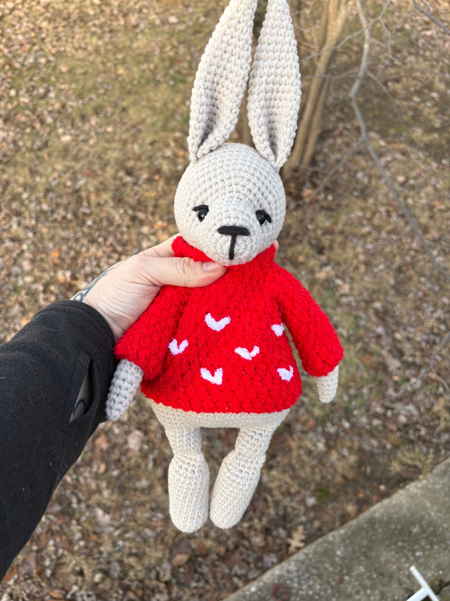 LuvKnotz Large Weighted Bunny - Unique Design for Stuffed Animal - approx 22”