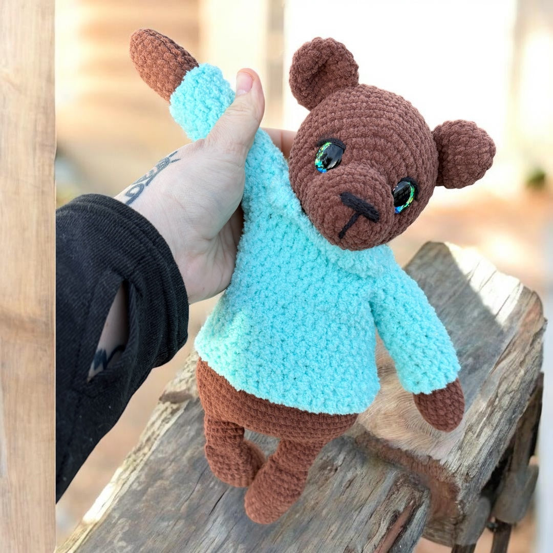 LuvKnotz Large Weighted Bear - Unique Design for Stuffed Animal - approx 22”