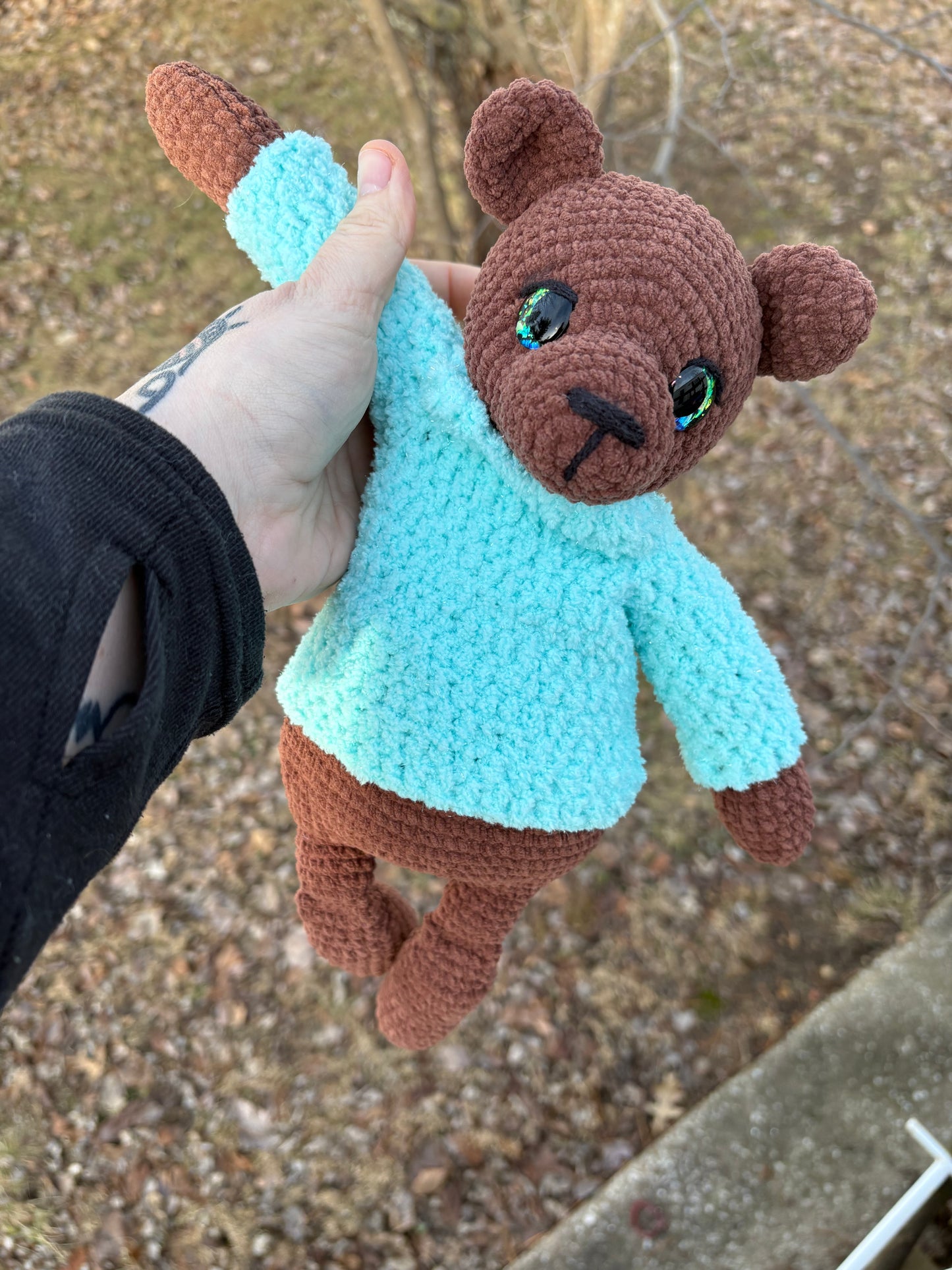 LuvKnotz Large Weighted Bear - Unique Design for Stuffed Animal - approx 22”