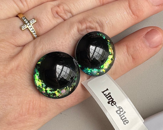 Lime Blue - Sinker Kawaii Safety Eyes - Custom Made To Order