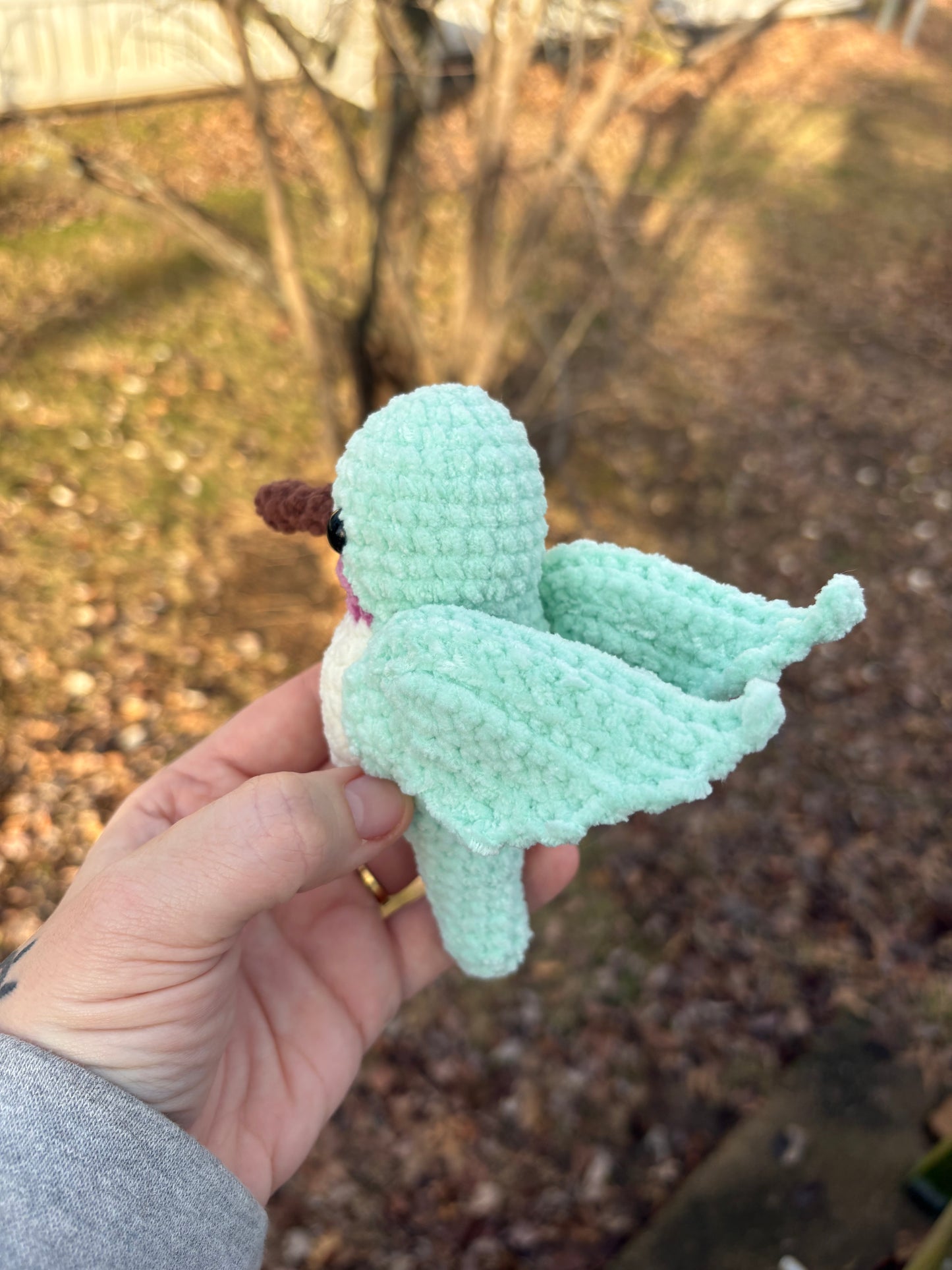 Hummingbird - Soft Fuzzy Bird Hummingbird Inspired - Unique Design for Stuffed Animal - Approx 6"