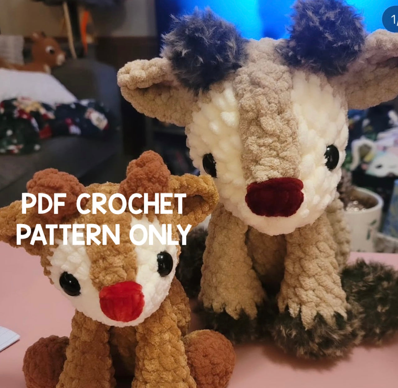 ***PDF PATTERN ONLY*** Randolph the Reindeer - Rudolph - Crochet Pattern