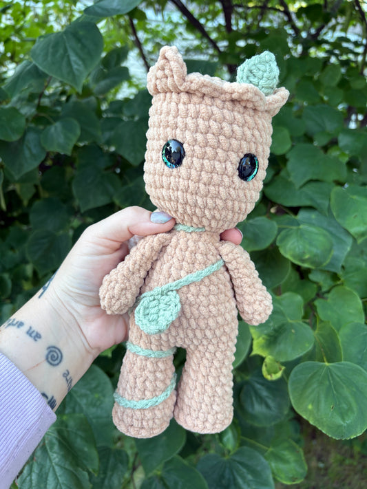 LuvKnotz Medium Groot Handmade Crochet - Soft chenille Yarn, Approx. 14” Tall, stuffed animals