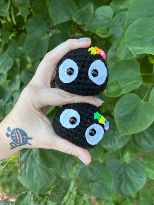 Soot Sprite - Small Blob Star Creature - Unique Design for Stuffed Animal - Spirited Away