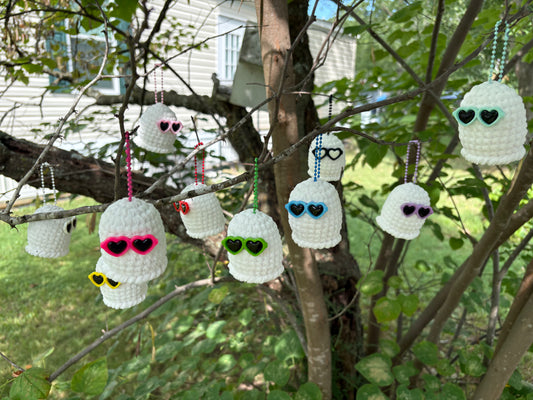 RANDOM - Summerween Ghost - Keychain - LuvKnotz small plush keychain - approx 3” tall