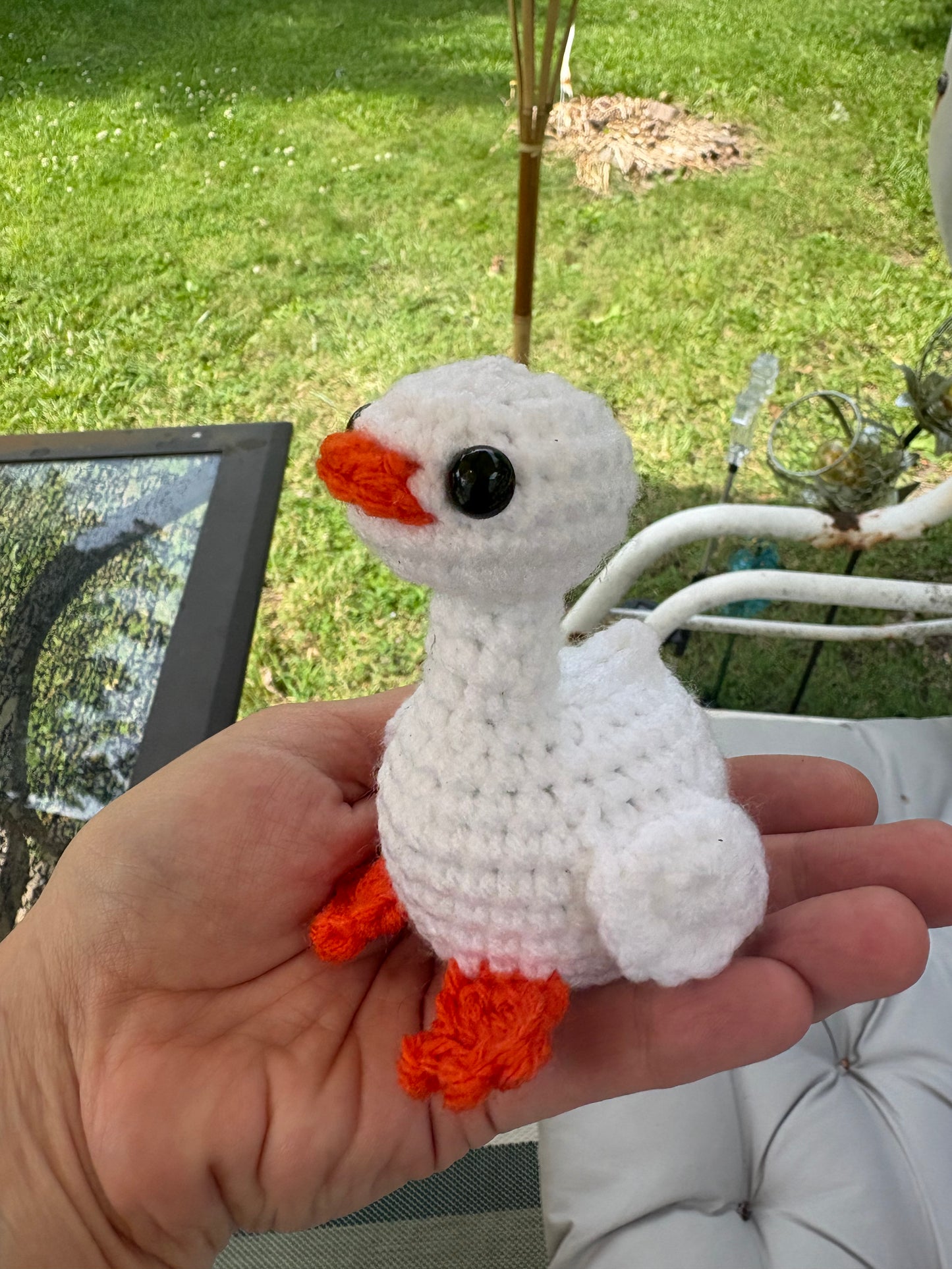 LuvKnotz Small White Goose Plush - Unique Design for Stuffed Animal - approx 4”