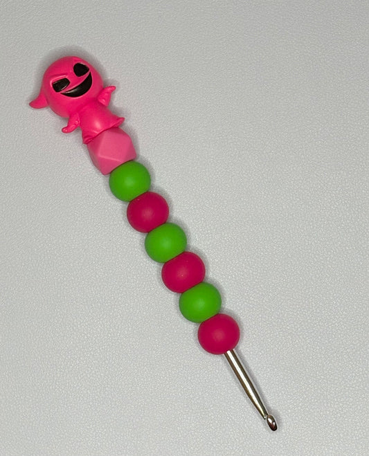 Crochet hook - Silicone handle - Metal crochet hook - 5mm