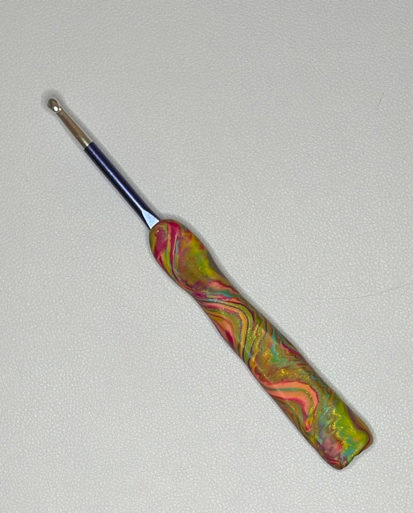 Crochet hook - Clay handle - Knit Pro Zing hook - 4.5mm  **RESALE**