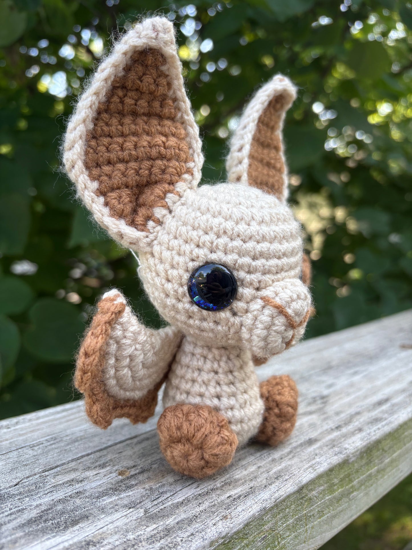 Small Brown Bat - Wing Creature - Luvknotz Handmade Crochet - Unique Design for Stuffed Animal