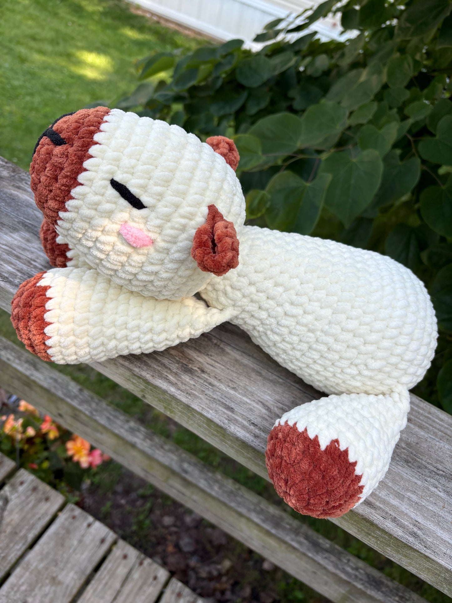LuvKnotz Large Capybara Handmade Crochet - Soft chenille Yarn, Approx. 22" Long, stuffed animals