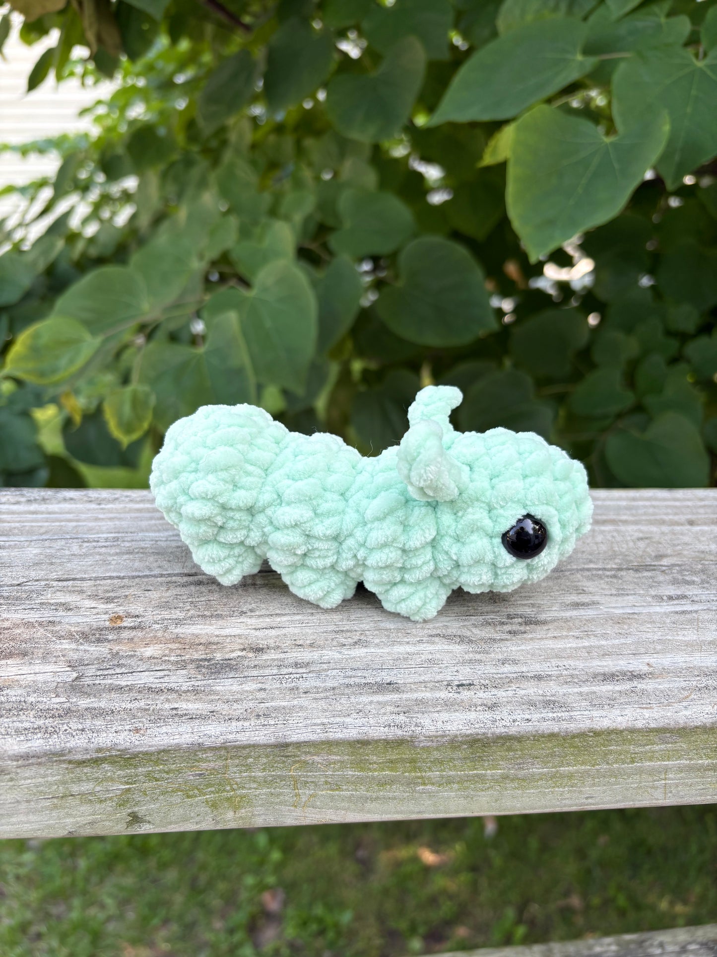 LuvKnotz Medium Catepillar Handmade Crochet - Soft chenille Yarn, Approx. 3" Long, stuffed animals