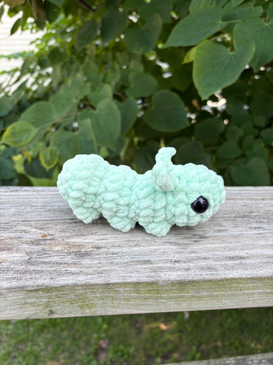 LuvKnotz Medium Catepillar Handmade Crochet - Soft chenille Yarn, Approx. 3" Long, stuffed animals